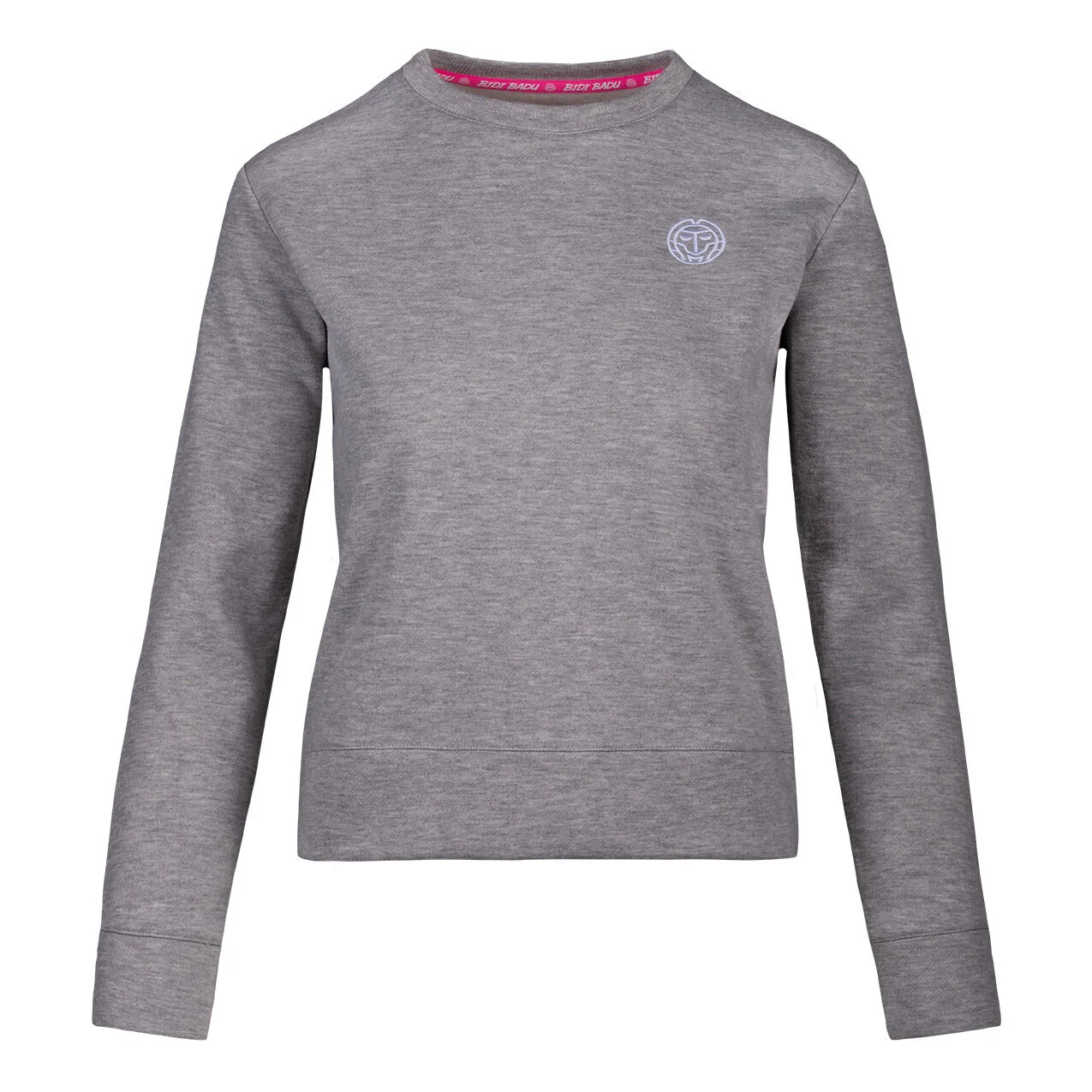 BIDI BADU Mirella Basic Crew Sweat-shirt Femmes - Gris Clair , Blanc