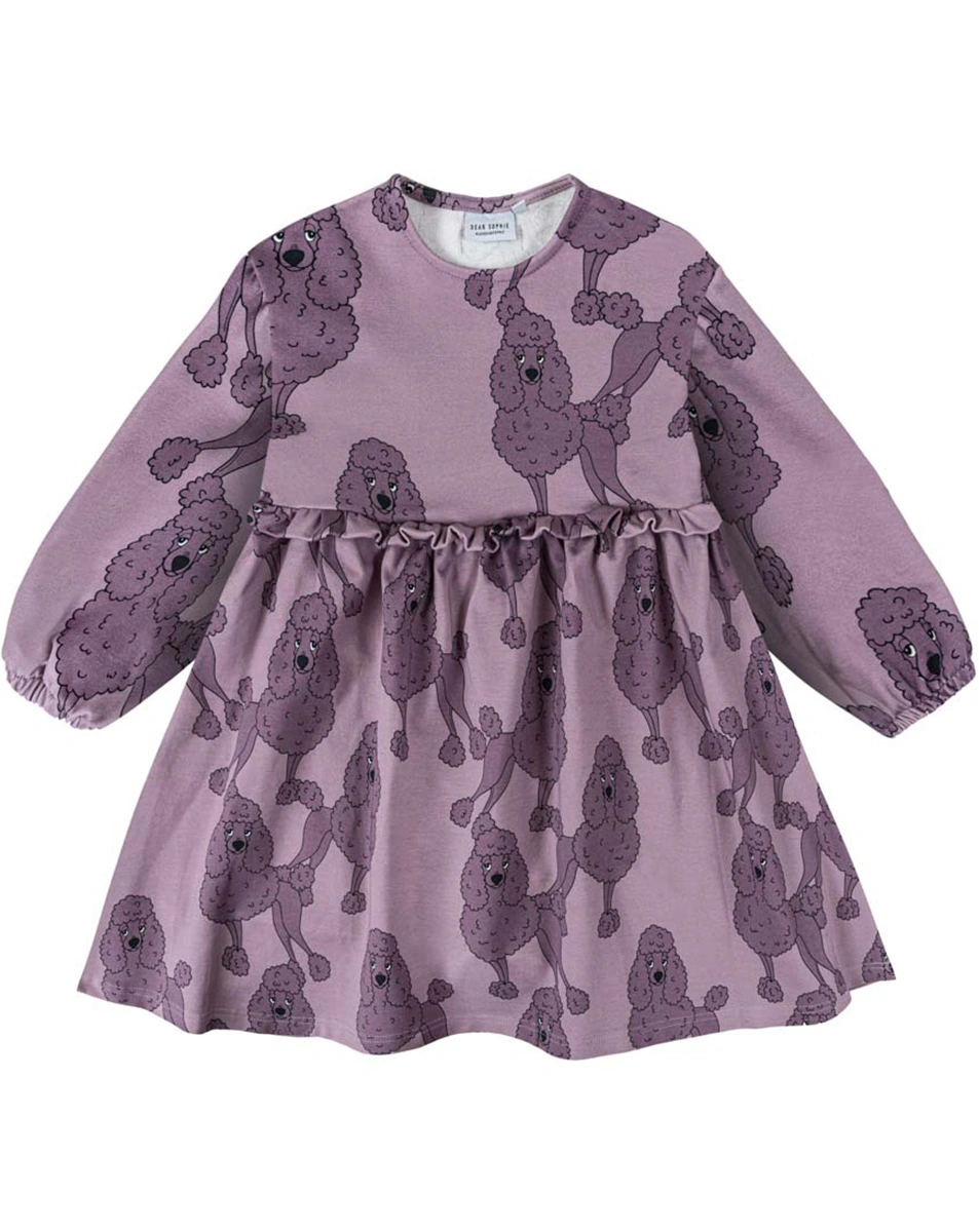 Langarmkleid POODLE in purple