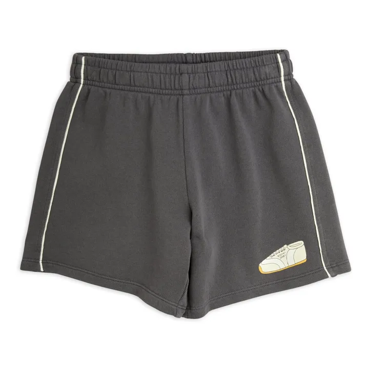 Mini Rodini Short Jogging Coton Bio | Gris anthracite