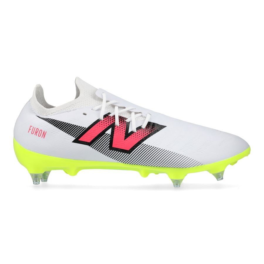 New Balance Furon V7 Destroy SG - Blanc/Violet/Jaune Fluo