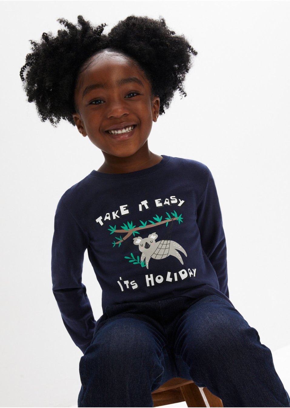 T-shirt manches longues enfant avec imprimé