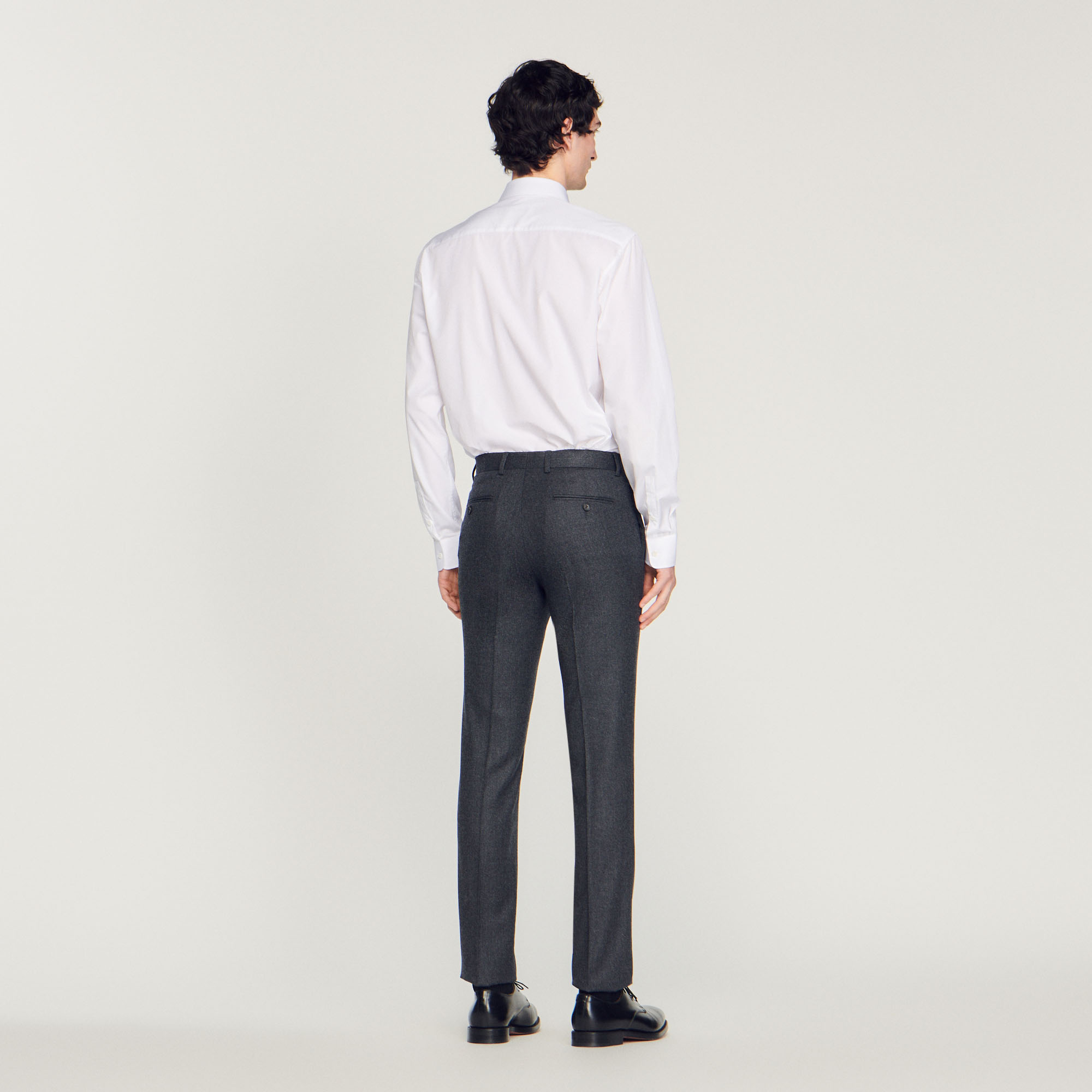 Pantalon de costume en flanelle