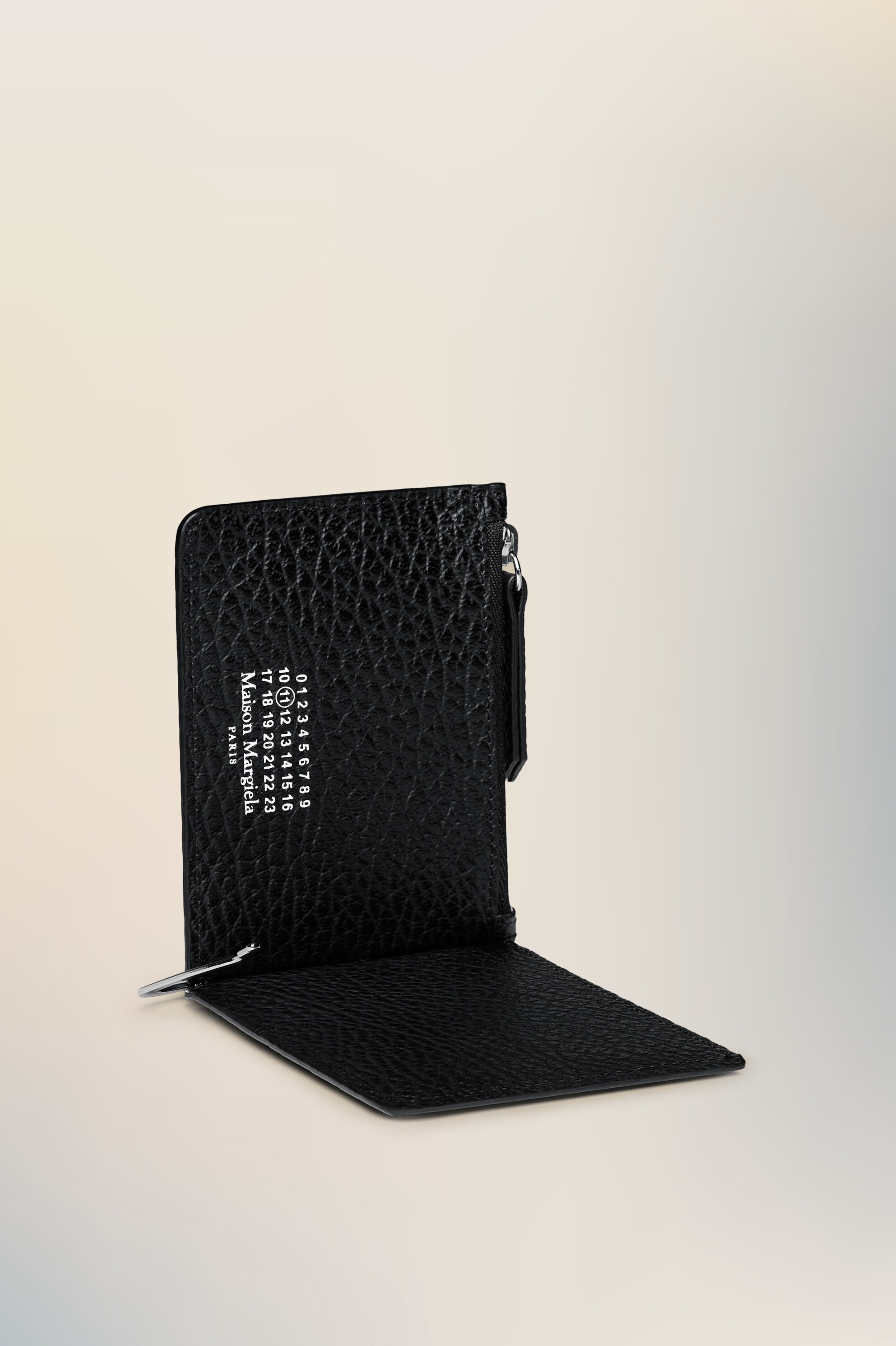 Portefeuille en cuir noir pour femmes
