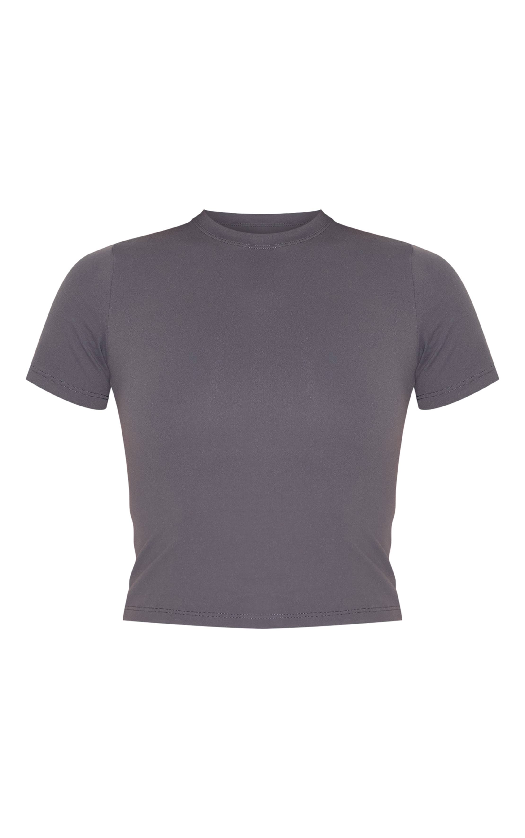 Charbon Haut De Sport Moulant Longue Coupe À Manches Courtes Ultimate Sculpt