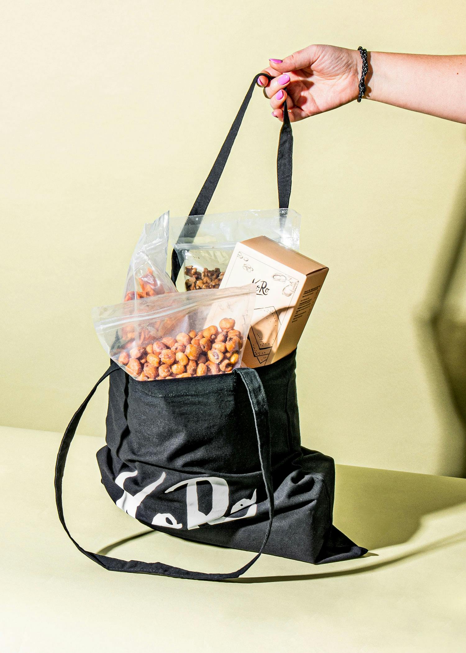KoRo Baumwolltasche mit langen Henkeln
