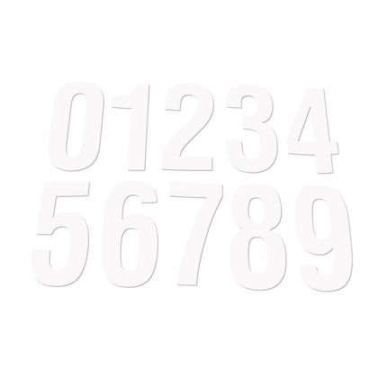 Numéros Chaft 4 (lot de 3 -14 x 7 cm) Blanc Universel - Blanc