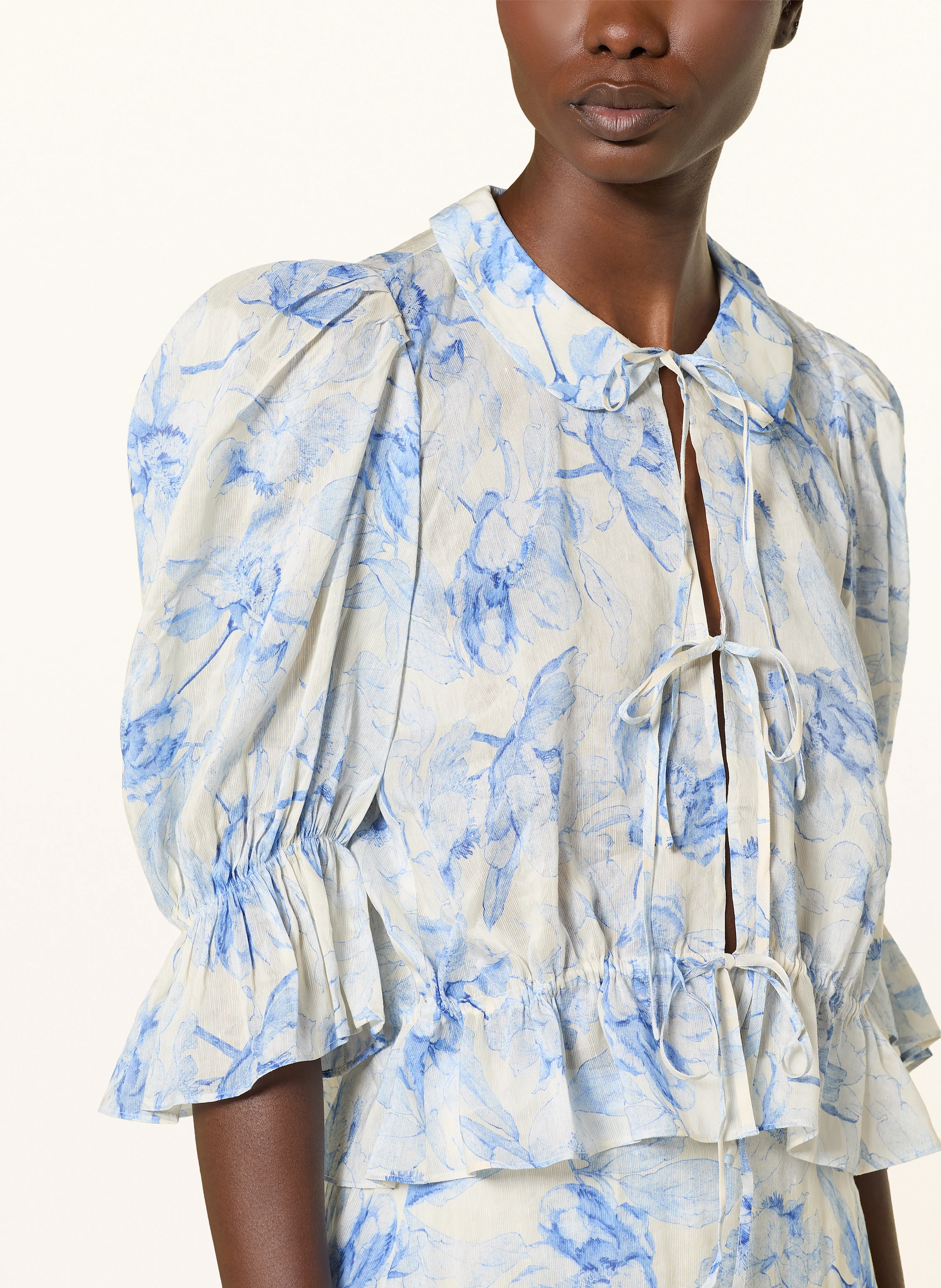 maje Bluse mit Leinen