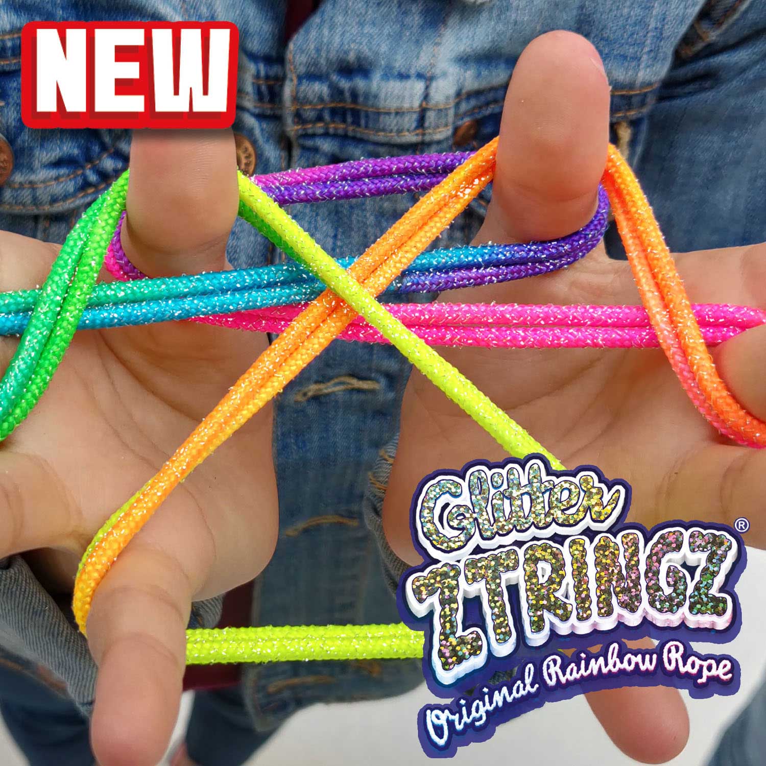 Ztringz Glitter Regenboog Touw