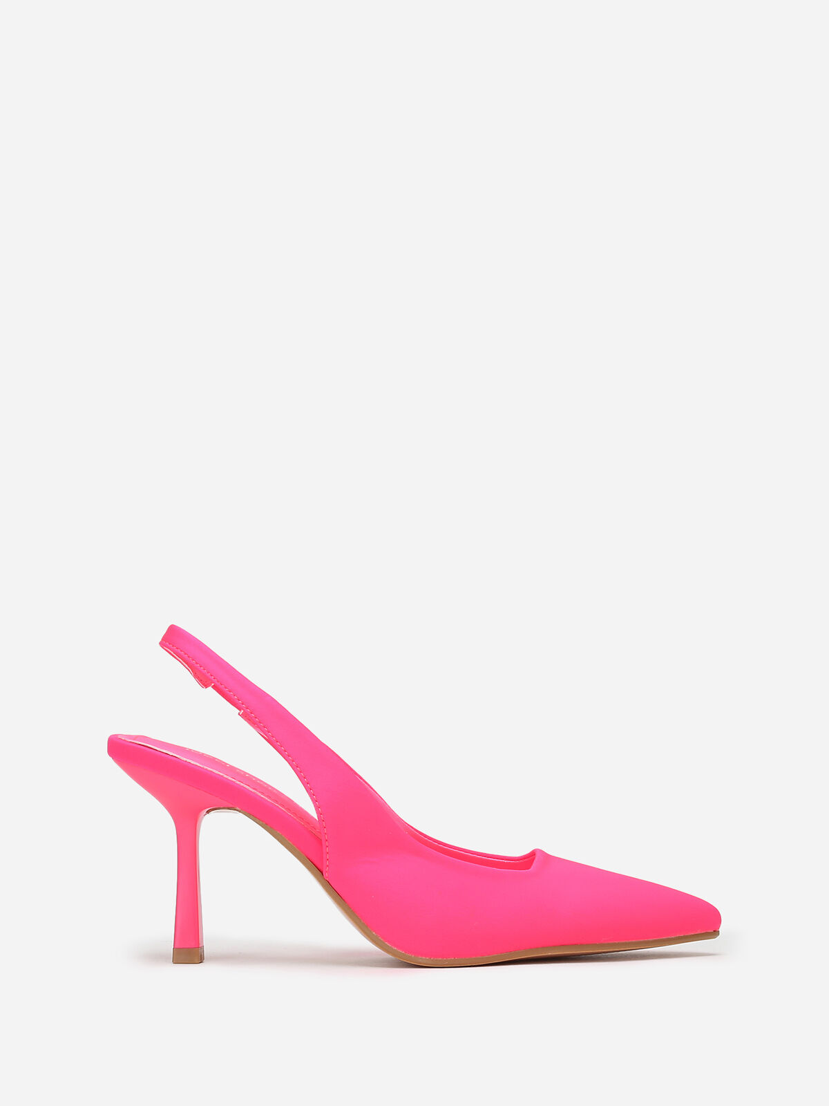 Escarpins ouverts pointus à talon fin- Fuchsia