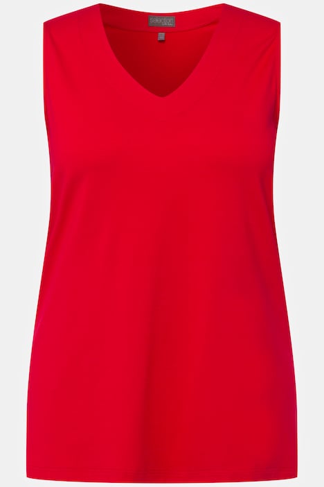 Top, Slim, V-Ausschnitt, ärmellos