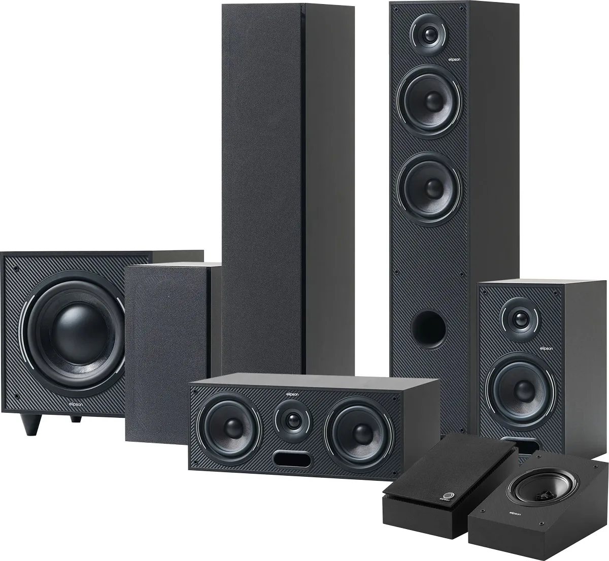 Elipson Horus 11F HCM 5.1.2 Noir carbone Packs enceintes grand spectacle