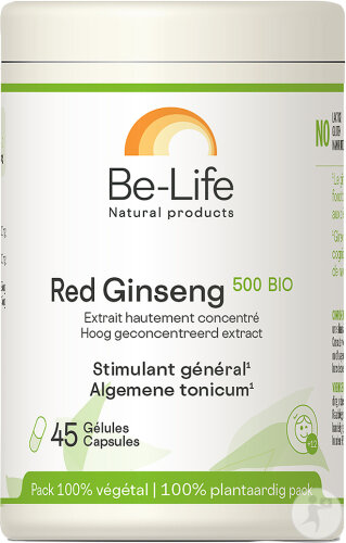Be-Life Red Ginseng 500 Bio 45 Gélules
