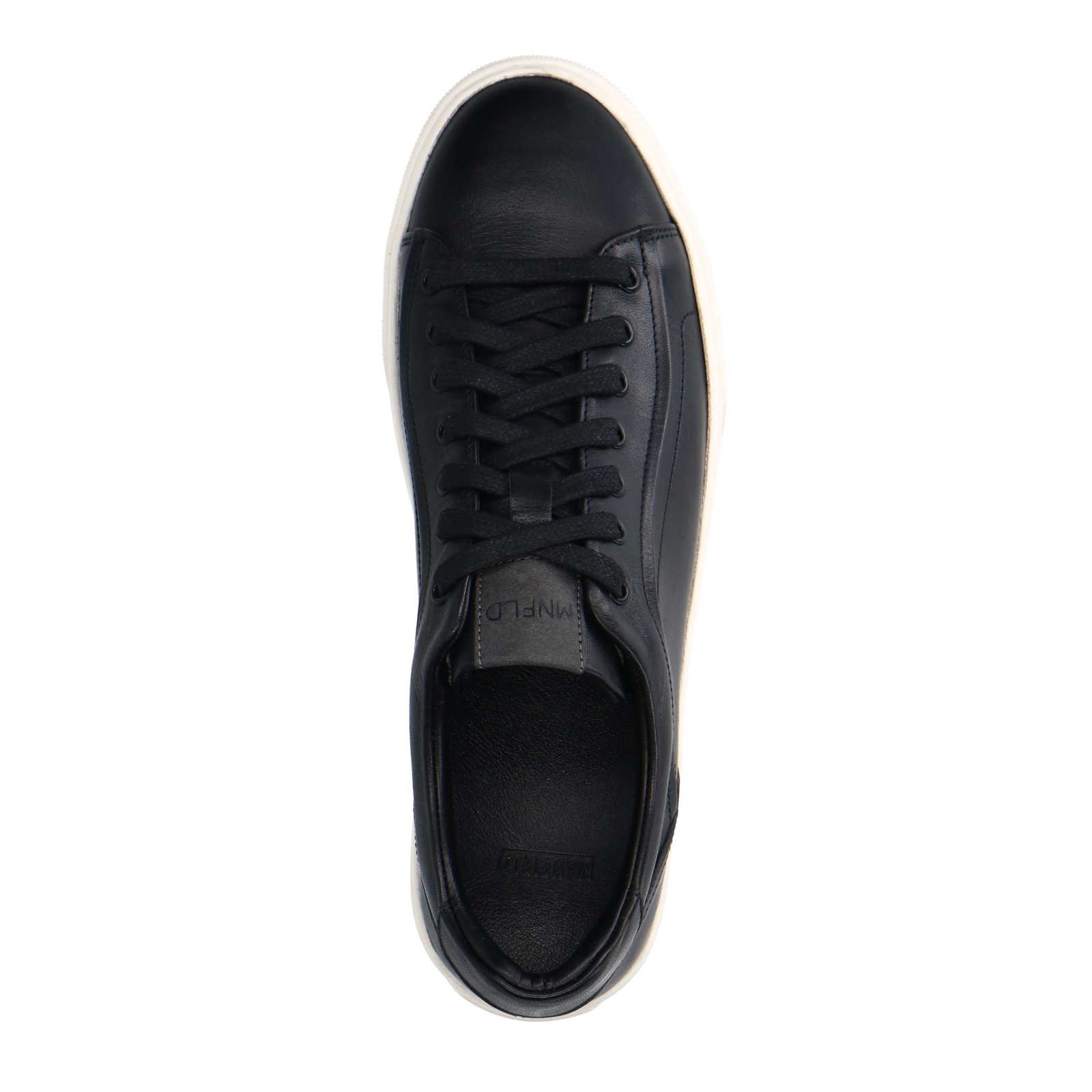 Zwarte leren sneakers