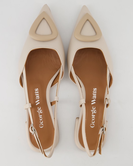 George Watts 7104 Slingpumps in Beige
