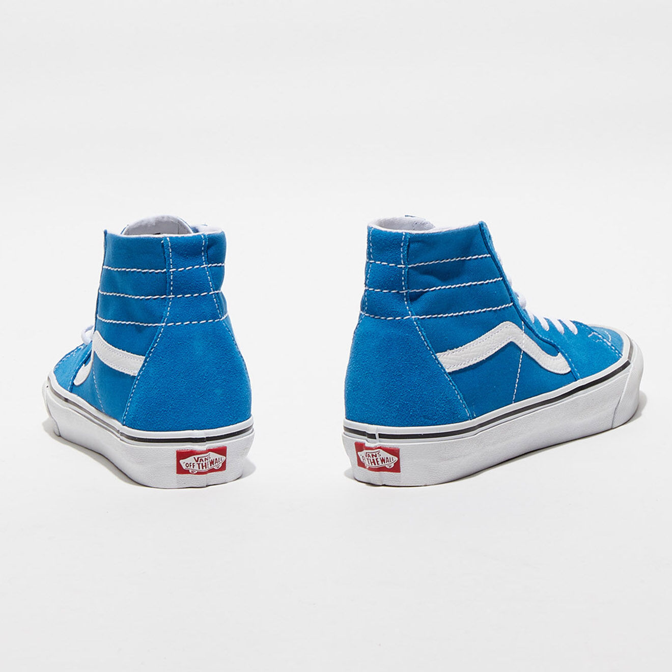 Vans Baskets en Velours de Cuir & Toile SK8-Hi bleues