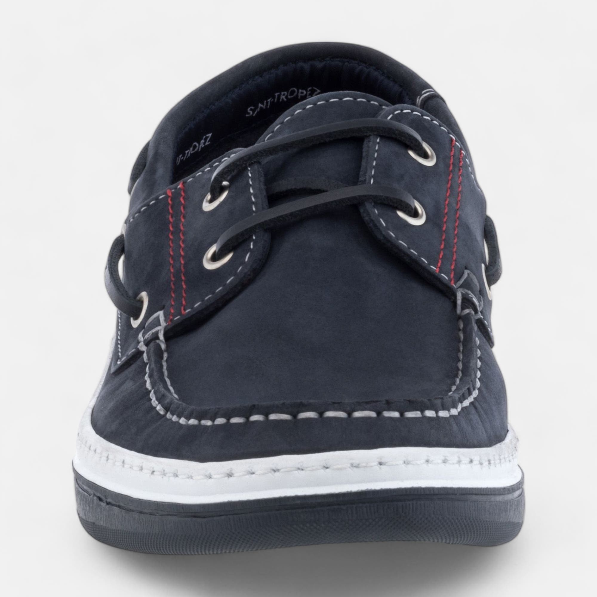 Chaussures bateau Homme en cuir bleu marine