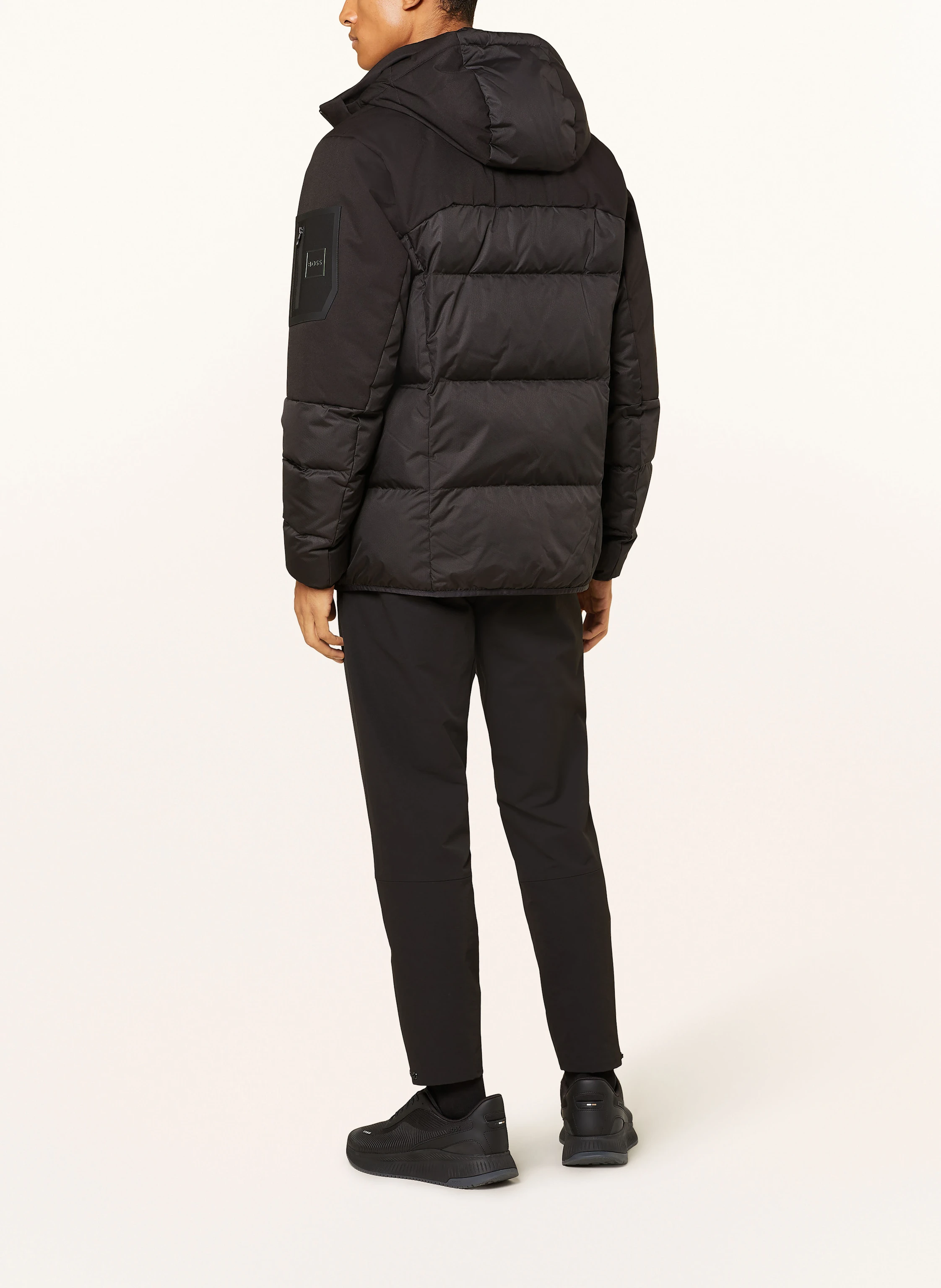 BOSS Lightweight-Daunenjacke HAMAR mit abnehmbarer Kapuze