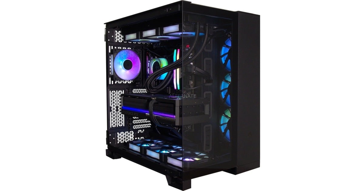 ALTERNATEThunderstorm Xtreme Ultra 9 – RTX 5090 iCue gaming pc  (Zwart | Core Ultra 9 285K | RTX 5090 | 64 GB | 2 TB SSD + 2 TB SSD)