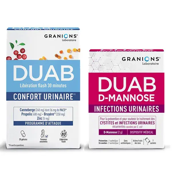 Granions Pack Anti Infections Urinaires - Duab Flash + Duab D Manose