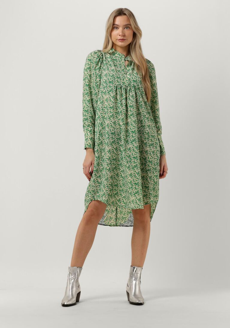CO\\'COUTURE groene co'couture midi jurk perry volume dress