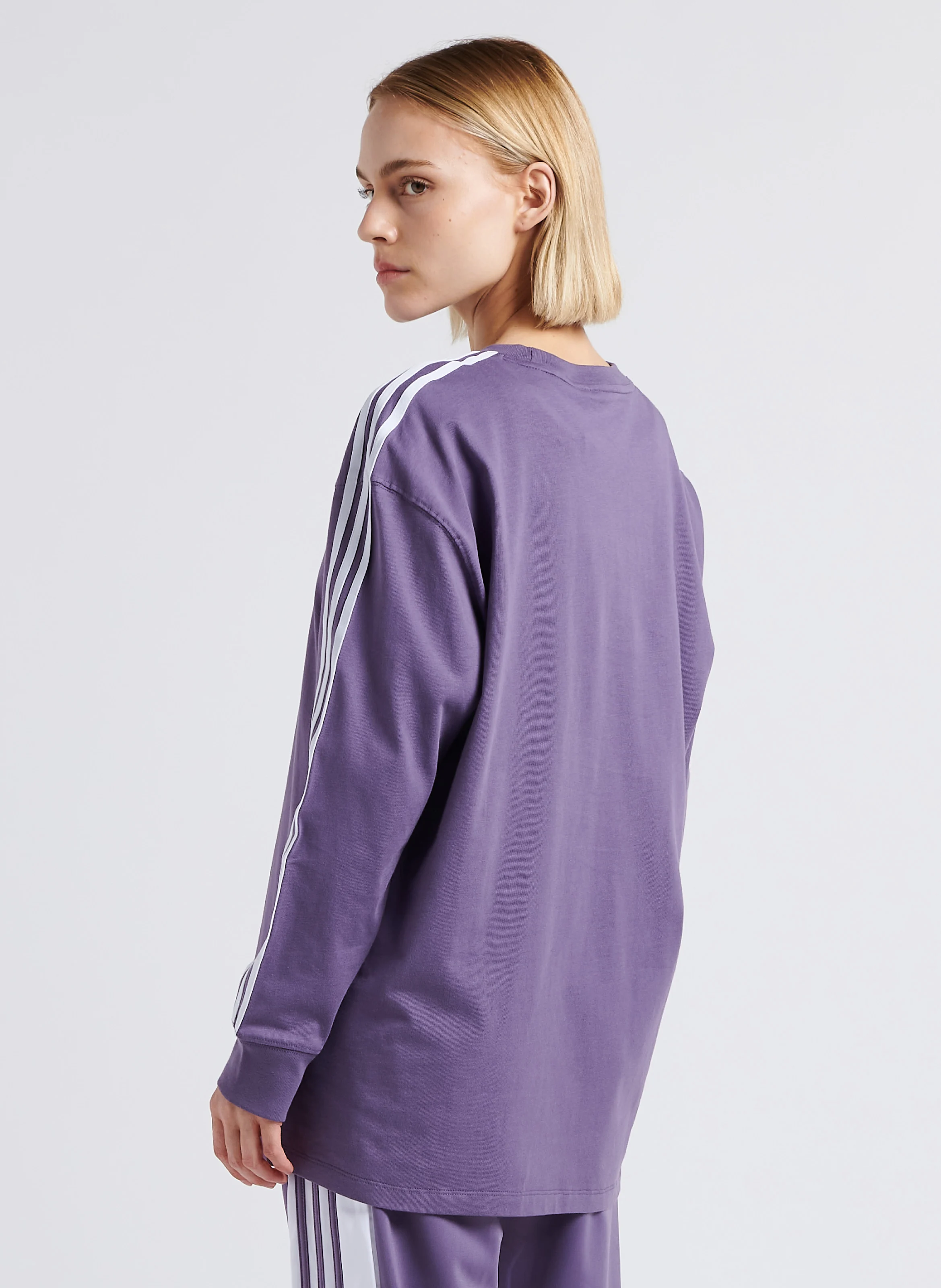 Tee-shirt col rond en coton | Violet