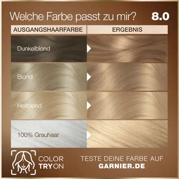 dauerhafte Haarfarbe 8.0 Honig Blond