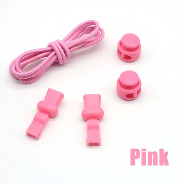 Elastiske lisser (inkludert snøring) - ingen binding av skolisser - rosa