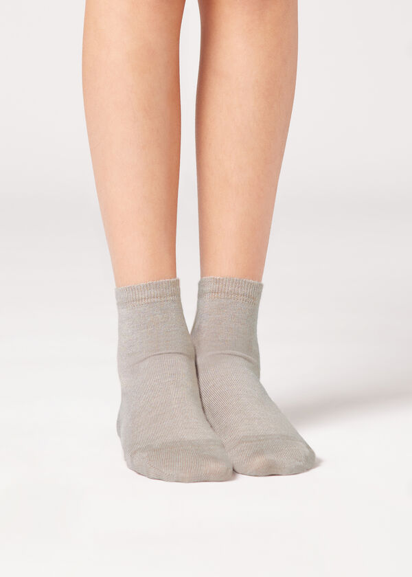 Meias curtas infantis com cashmere