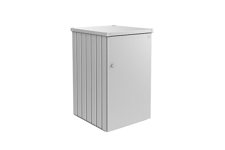 Rangement poubelle Alex en couleur argent metallique Biohort l.80 x P.88x H.129cm