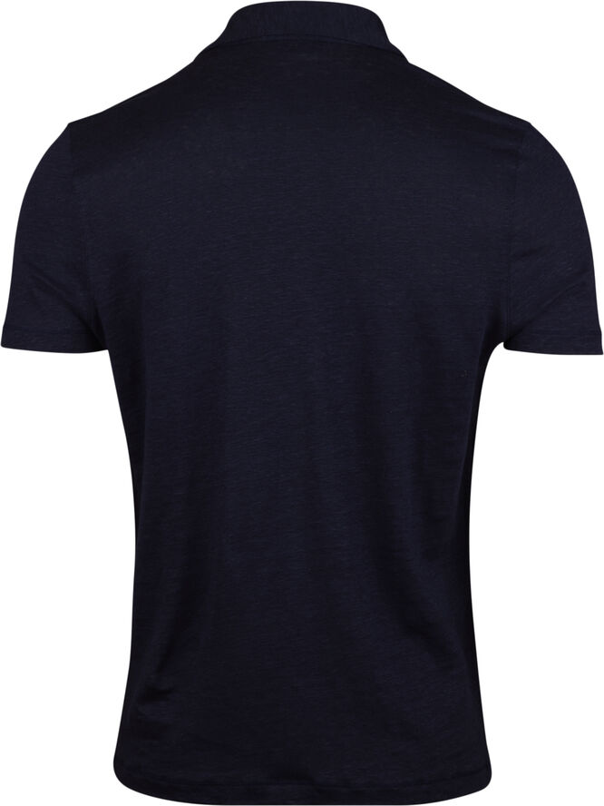 Stenströms Linen Polo shirt Navy