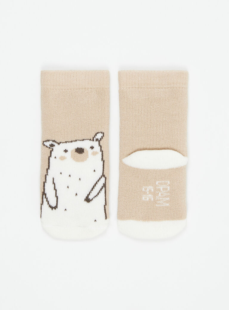 Chaussettes unies sable pour garçon