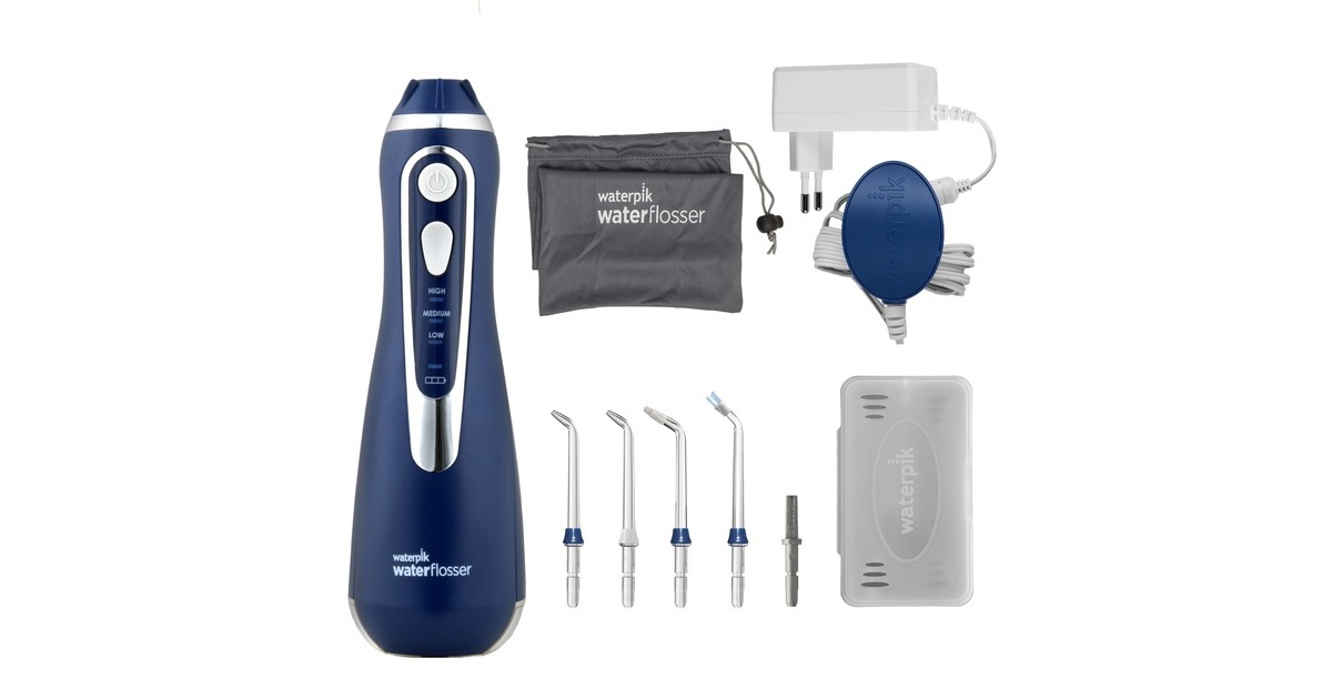 WaterpikWP-563 Cordless Advanced Waterflosser mondverzorging  (Blauw)