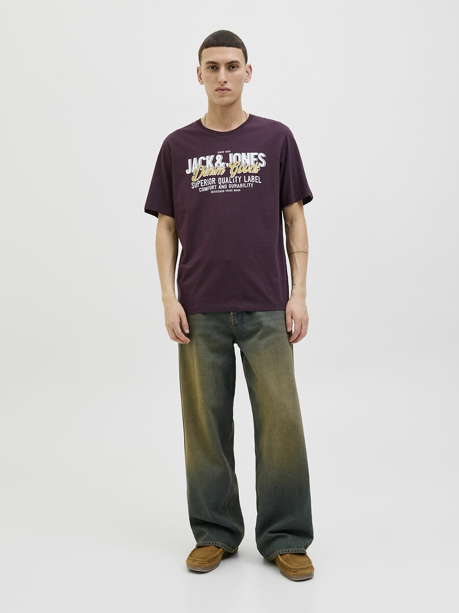 JACK & JONES<br>Camiseta de gola redonda com o logotipo Jje