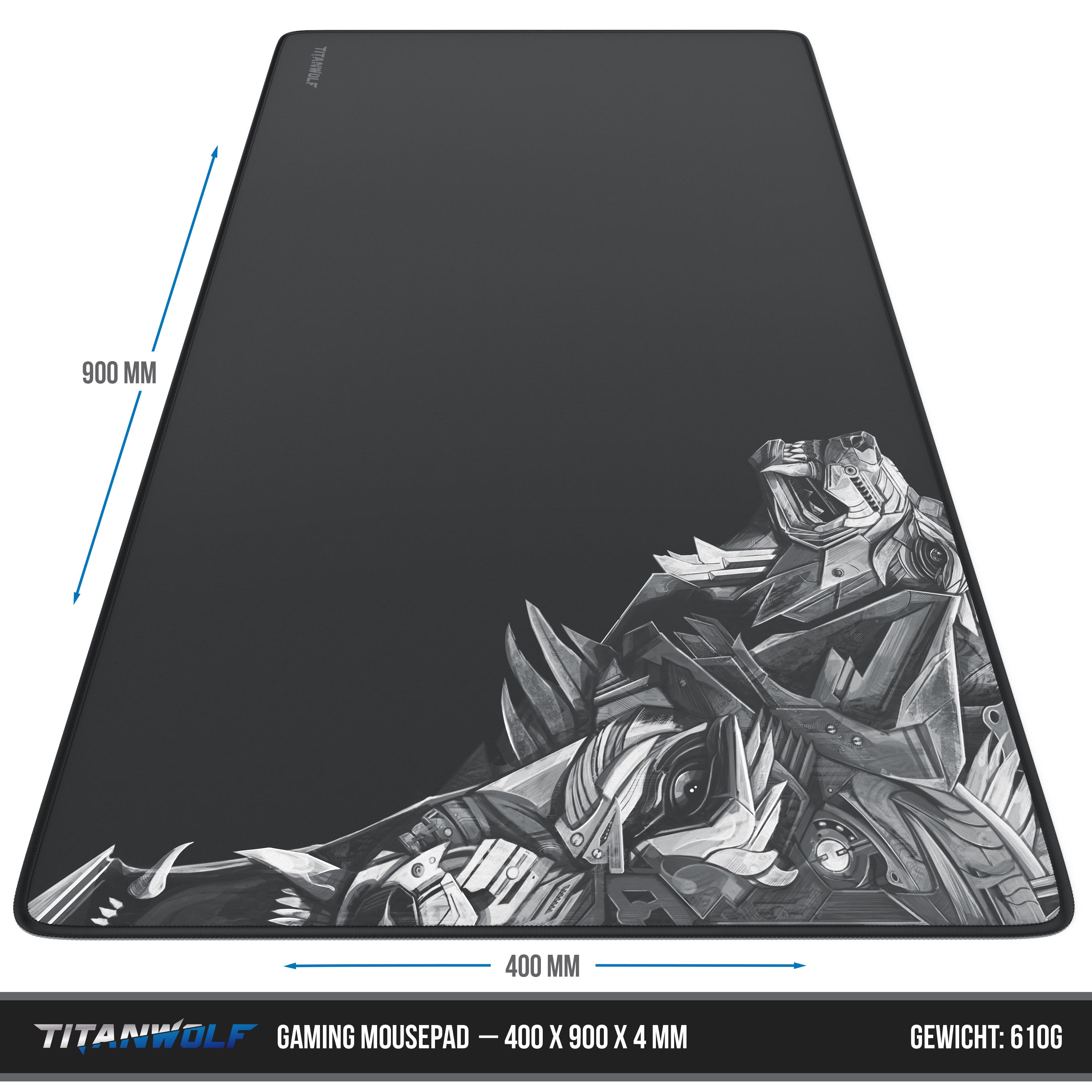 Titanwolf Tastatur-, Maus- und Mauspad Spar Set, Mechanisches Keyboard, Mouse & Mousepad Gaming Bundle