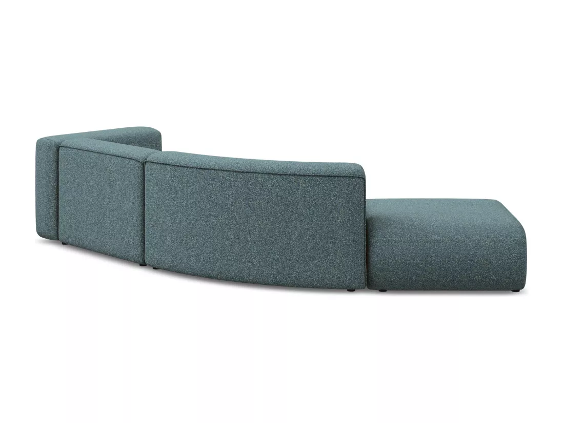 Canapé modulable 4 places gauche en tissu texturé - jeans - EKAHI