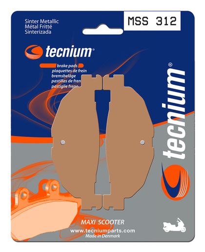 Plaquettes de freins Tecnium Maxi Scooter métal fritté - MSS312