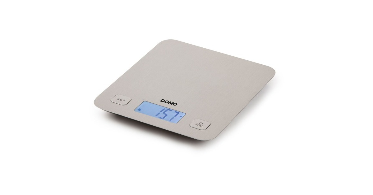 DomoDO9239W Keukenweegschaal Prestige XL  (Roestvrij staal)