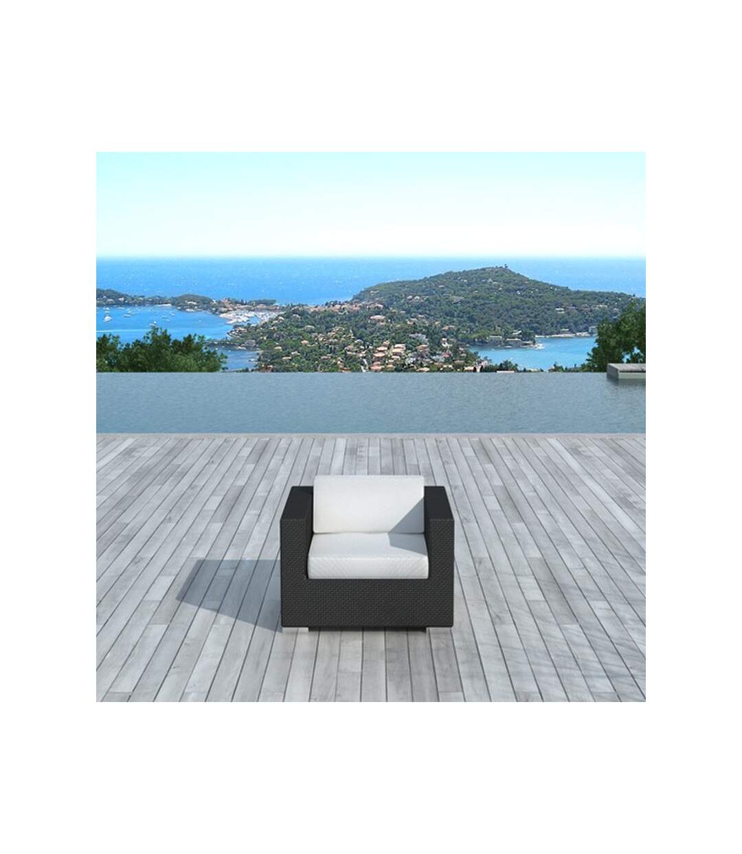 Paris Prix - Fauteuil De Jardin En Résine valentino 72cm Noir