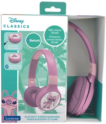 Disney Lilo & Stitch Angel 2-i-1 Bluetooth Hodetelefoner
