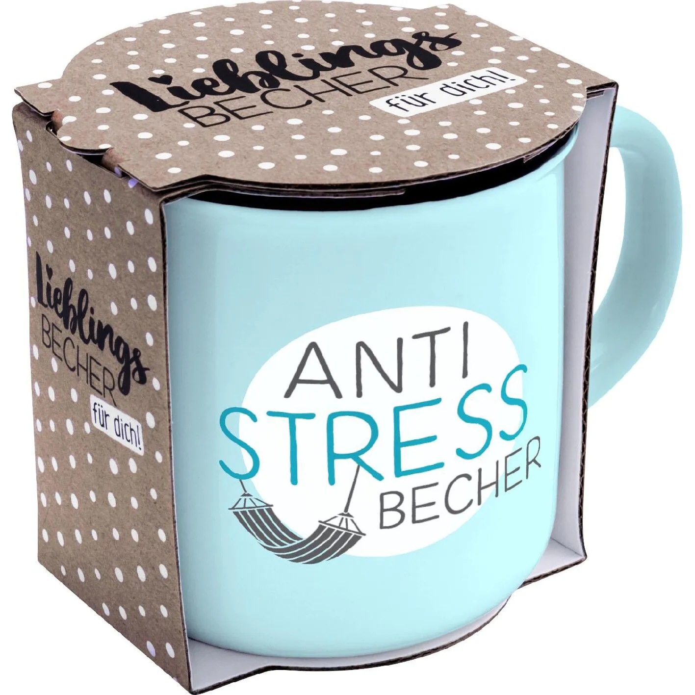 Becher Emaille-Optik, Anti-Stress, 350 ml