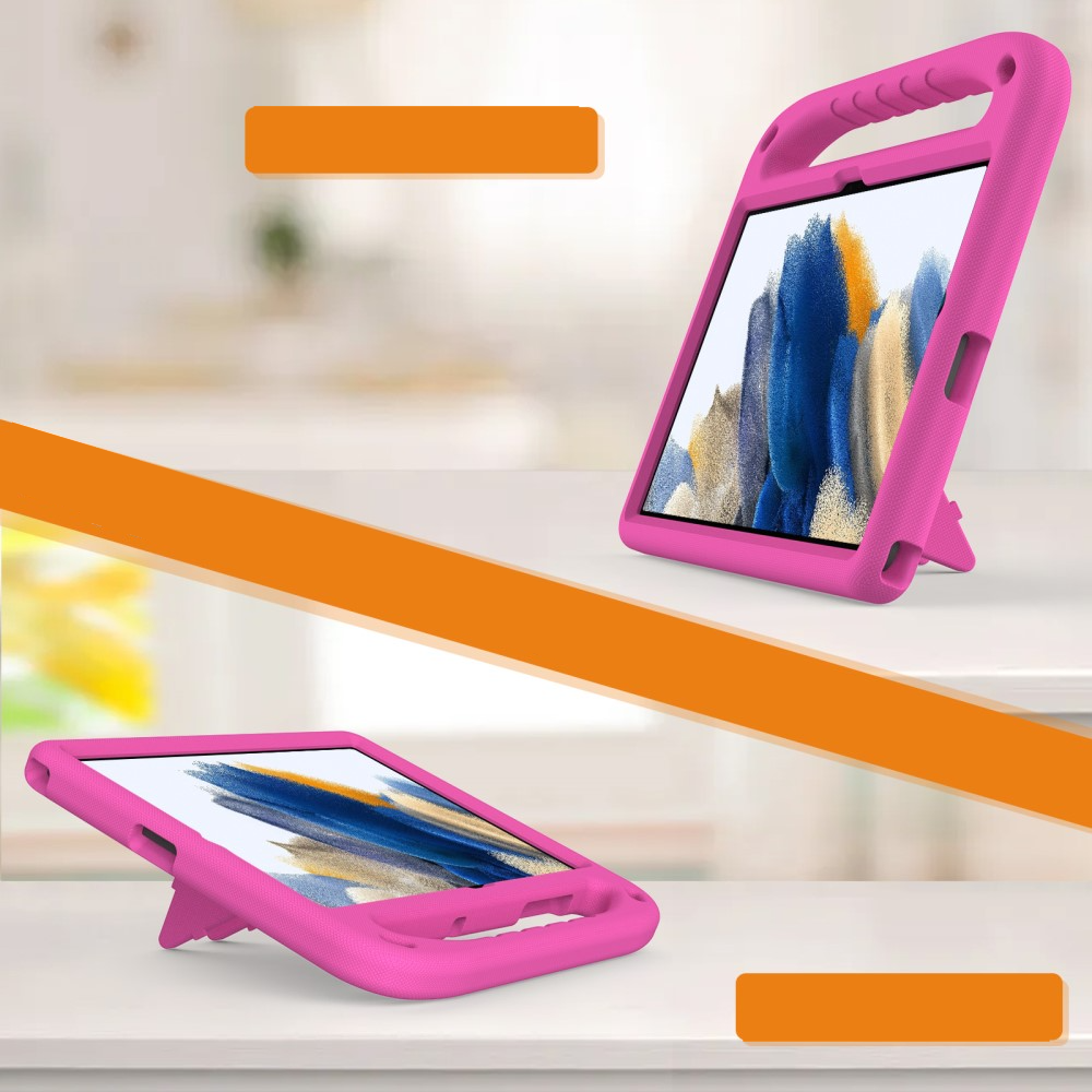 Samsung Galaxy Tab A11  Plus / A9  Plus Stossfeste Kinder Schaumstoff Hülle mit Griff   Kickstand - Pink