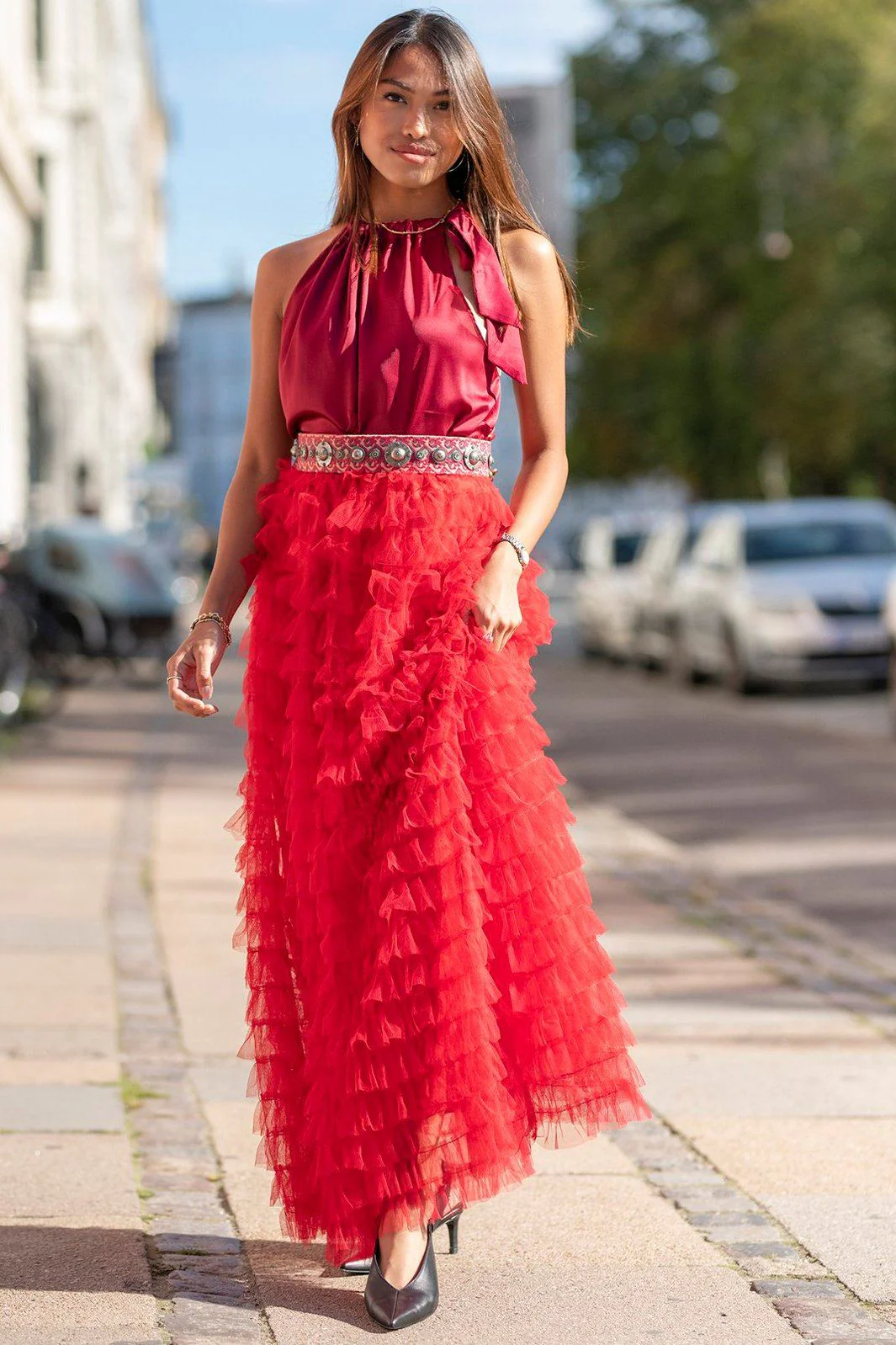 EMM Copenhagen Tulle Skirt red