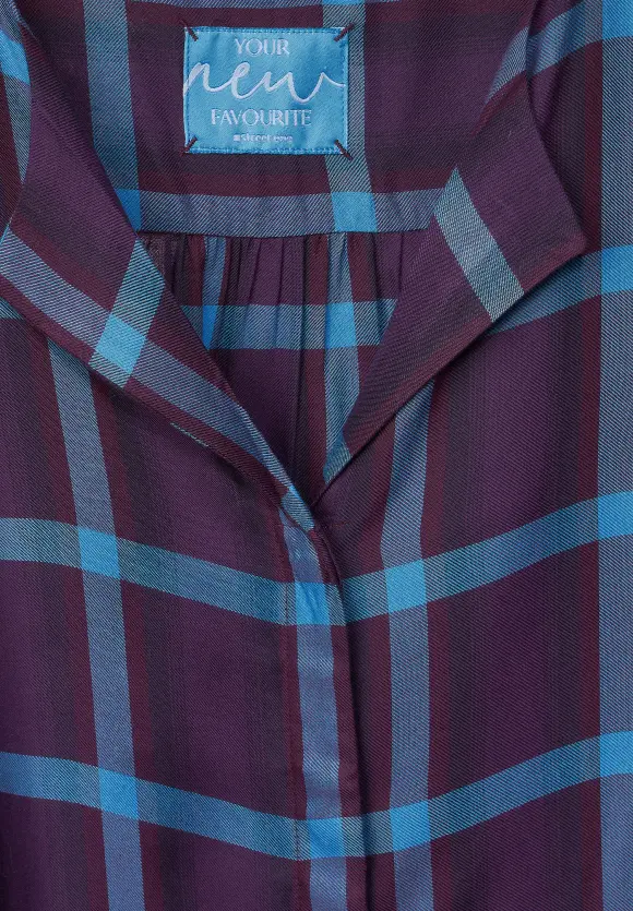 Bluse mit Karomuster - plummy wine