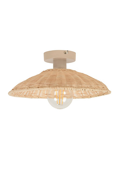Applique murale Calanques E27 IP20 ⌀31,5cm rotin Corep