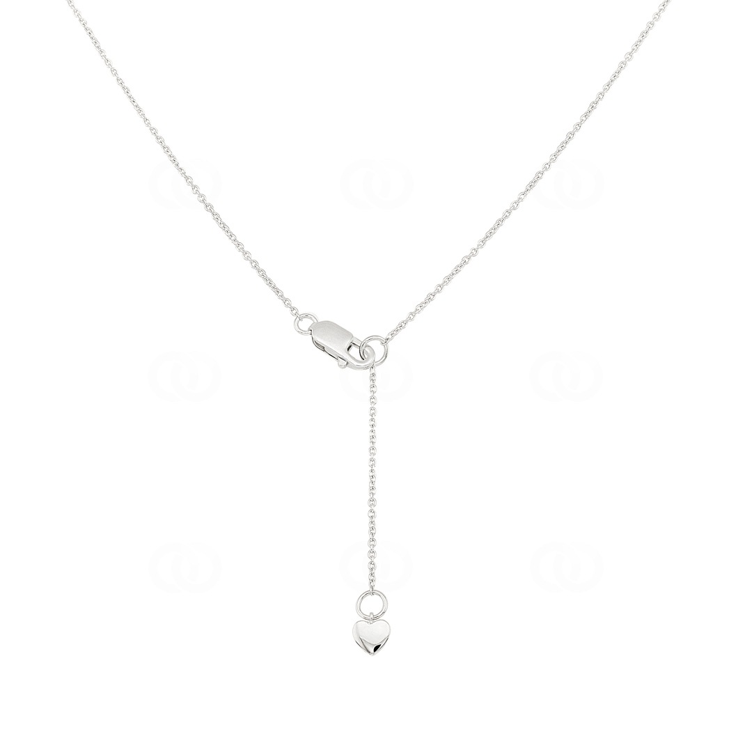 Collier 750/18 K Weissgold Love mit Diamanten 0.03 ct H/si