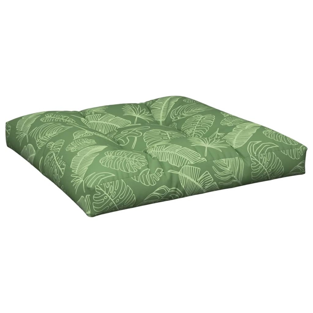 Coussins de palette 2 pcs motif de feuilles tissu
