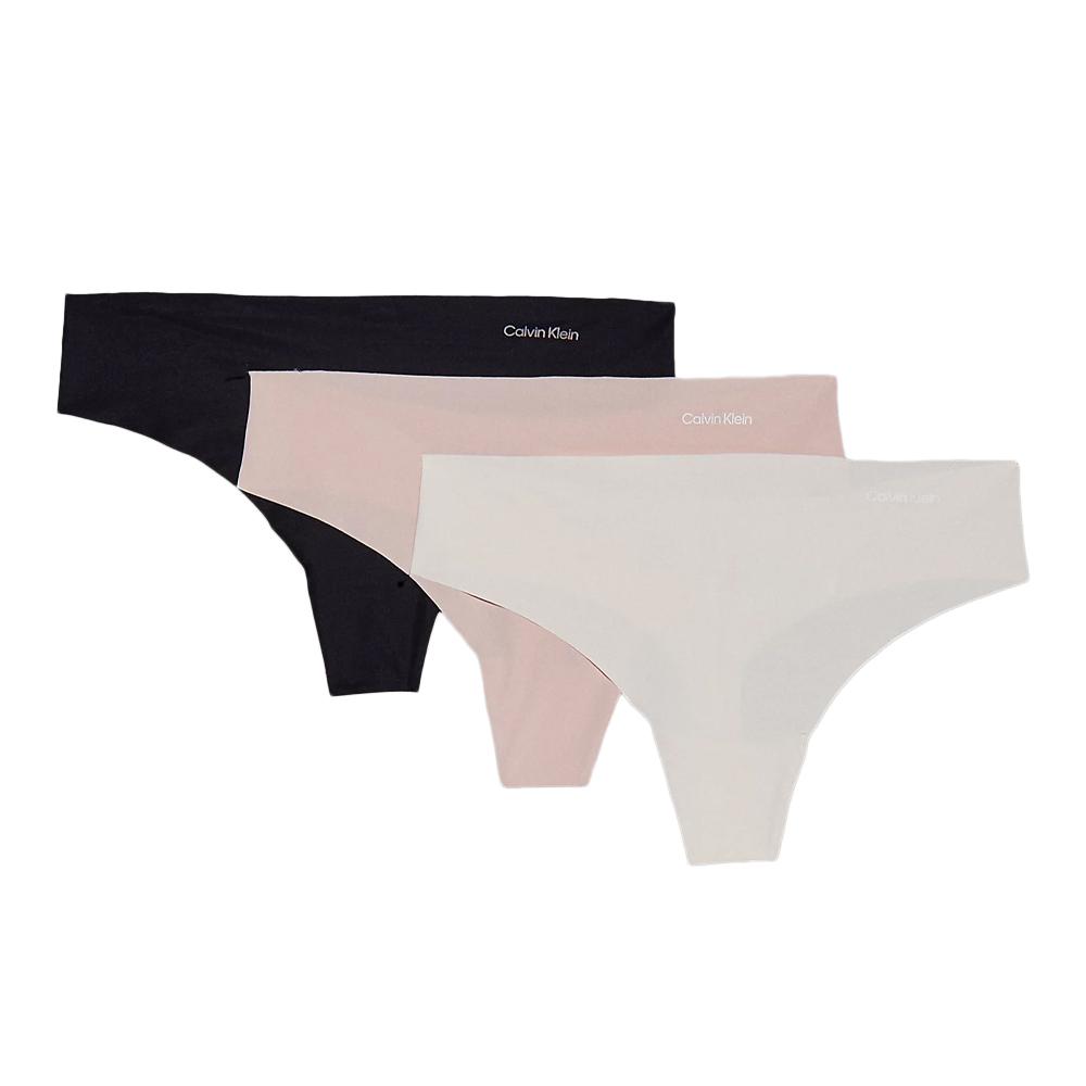 Calvin Klein Jeans Lot de 3 Strings Rose/Noir Femme Calvin Klein Jeans Thong