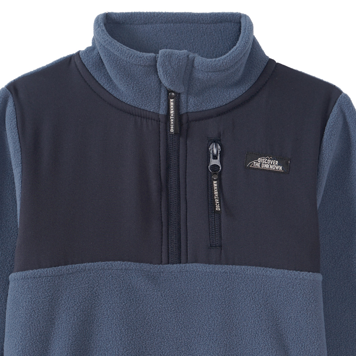 Topolino Kinder Fleecepullover mit Stehkragen blau