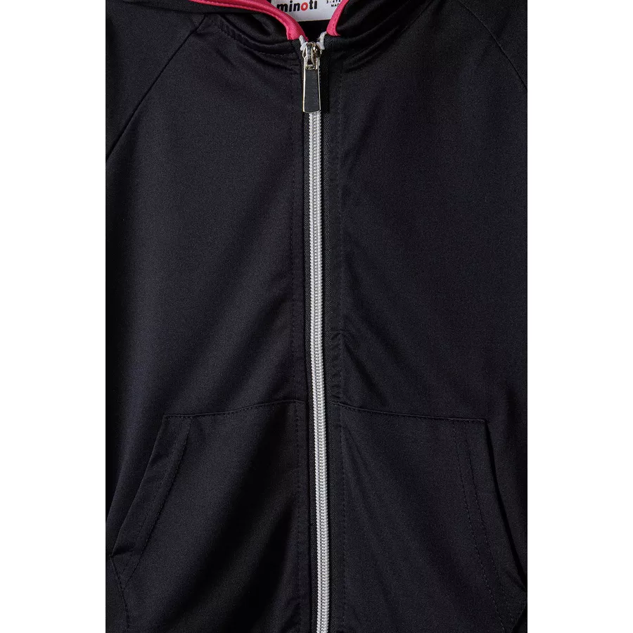 MINOTI Hoodie mit Zipper SchwarzRosa