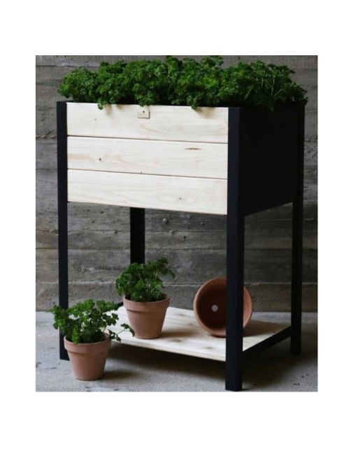 Estwood Kweektafel Hout \/ Metaal - Kweekbenodigdheden - 57x37x77 cm 16.53 kg Zwart